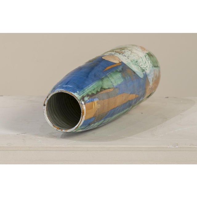 Blue Modern Glazed Ceramic Vase, 1890s For Sale - Image 8 of 9
