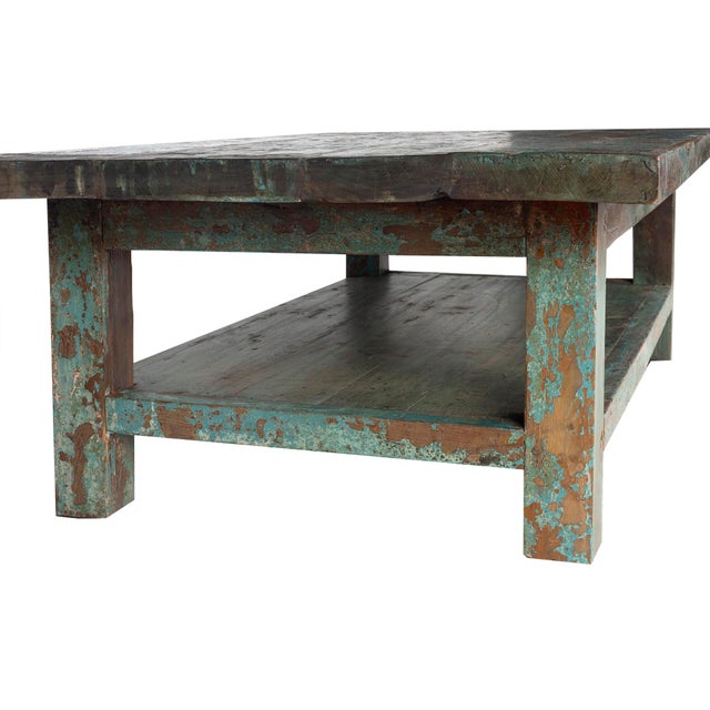 Late 20th Century Vintage Workshop Table as Coffee Table For Sale - Image 5 of 9