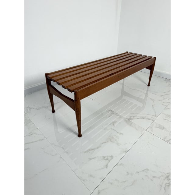 Mid-Century Modern Wooden Bench by Gio Ponti for Fratelli Reguitti, 1960s For Sale - Image 3 of 13
