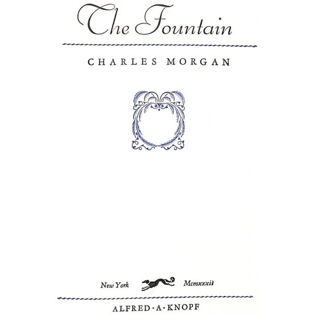 Traditional "The Fountain" 1932 Morgan, Charles For Sale - Image 3 of 7