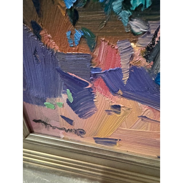 2022 Oil “Table for Two” Post-Impressionist, Framed in Plein Air For Sale - Image 4 of 7