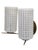White Vintage Enameled Glass, Brass & Nickel Two Light Wall Sconces - Set of Three For Sale - Image 8 of 17