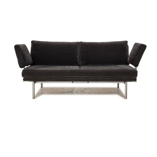 Living Platform Fabric Two-Seater Sofa in Gray from Walter Knoll For Sale - Image 9 of 9