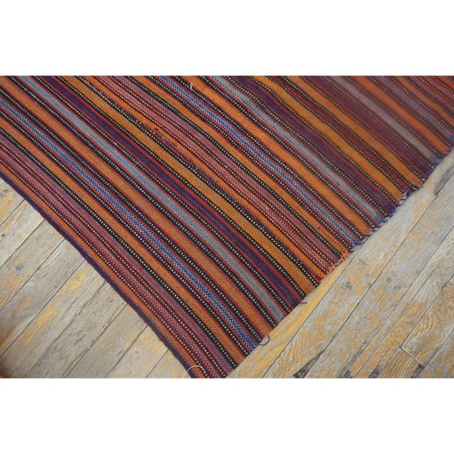 1950s Geometric Mid Century Vintage Turkish Decorative Kilim Handwoven Rug For Sale In New York - Image 6 of 6
