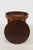 A French Louis XVI style round parquetry top game table with flip top and tapered legs from the second half of the 19th...
