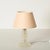 Spectacular and unique large table lamp in mouth-blown “rostrato” murano glass and brass and completed by a light pink...