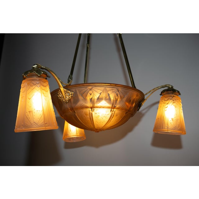 1930s Art Deco Lamp by Muller Freres Luneville, France, 1930 For Sale - Image 5 of 12