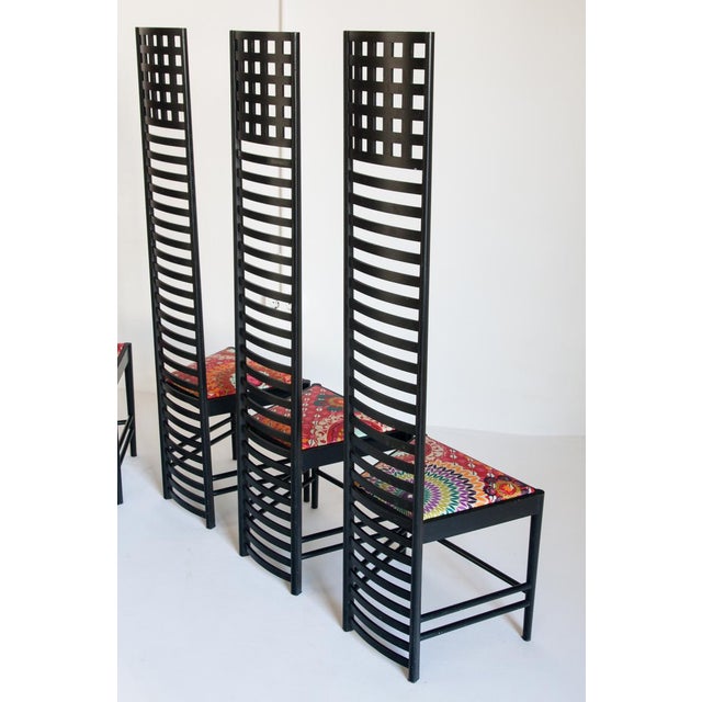 Black 292 Chairs by Charles Rennie Mackintosh for Cassina, Italy, 1990s, Set of 4 For Sale - Image 8 of 18