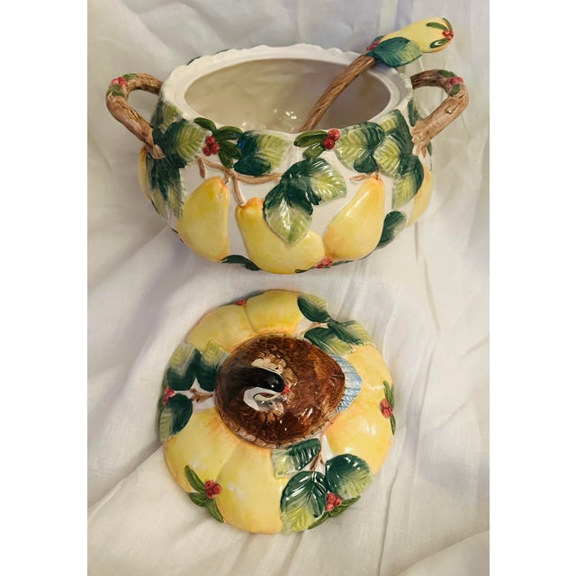 Farmhouse Fitz & Floyd Woodland Partridge & Pear Soup Tureen For Sale - Image 3 of 10