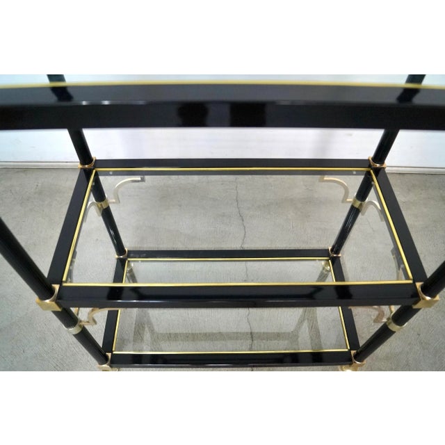 Black 1970’s Hollywood Regency Etagere Shelf For Sale - Image 8 of 12