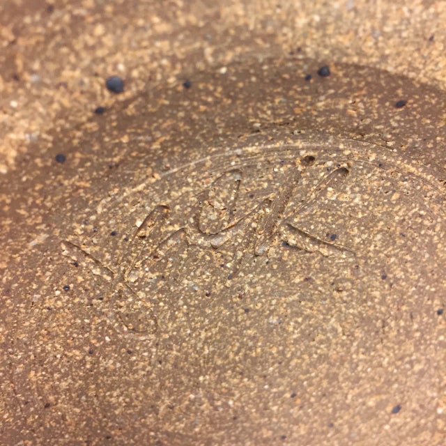 Late 20th Century Cream Drip Glaze Studio Pottery Bowl For Sale - Image 4 of 6