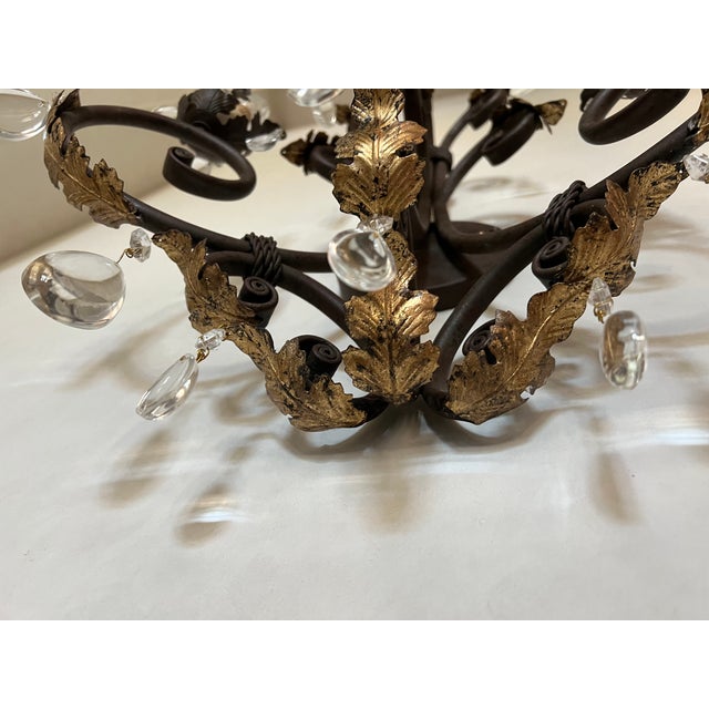 Bronze Vintage French Provincial Wall Sconces by Currey & Company - a Pair For Sale - Image 8 of 13