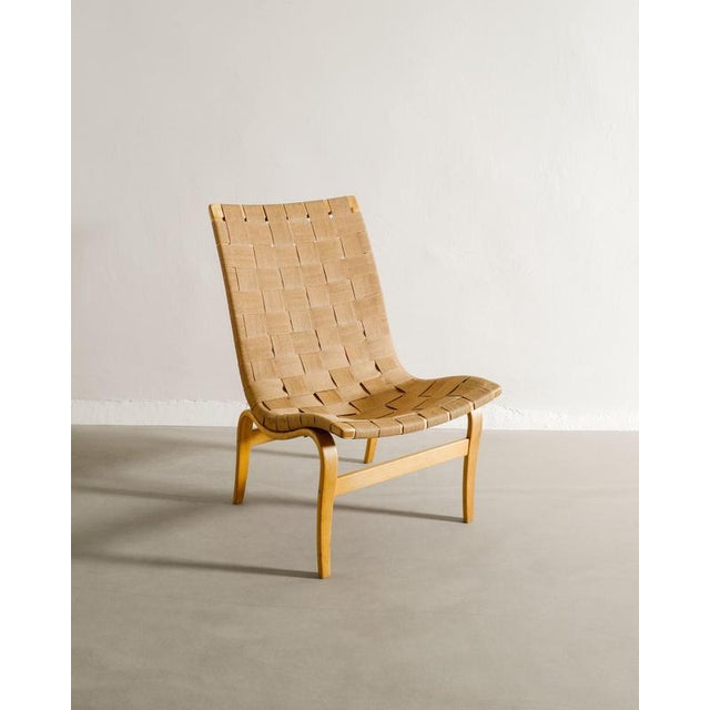 Bruno Mathsson Vintage Swedish Wooden Easy Chair by Bruno Mathsson for Karl Mathsson, 1960s For Sale - Image 4 of 7