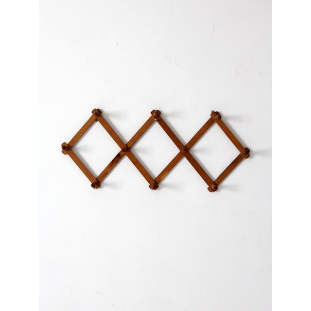 Vintage Wooden Accordion Peg Rack For Sale - Image 14 of 15