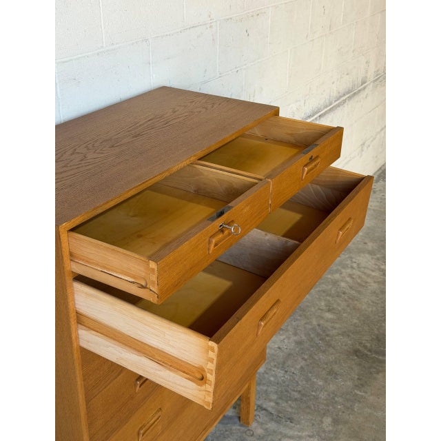 Oak High Dresser by Holger Jensen for FDB Møbler Danish Mid-Century Modern 1960s For Sale - Image 11 of 12