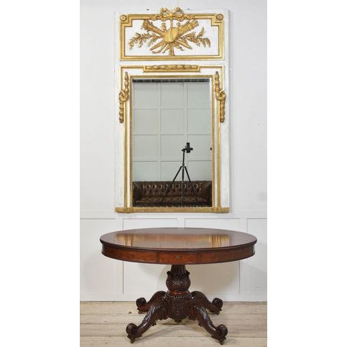 Parcel Gilt Trumeau Wall Mirror, 1890s For Sale - Image 9 of 10