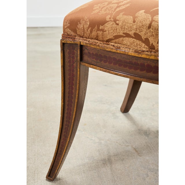 Set of Four Rose Tarlow "Feather" Dining Chairs in Fortuny For Sale - Image 9 of 18