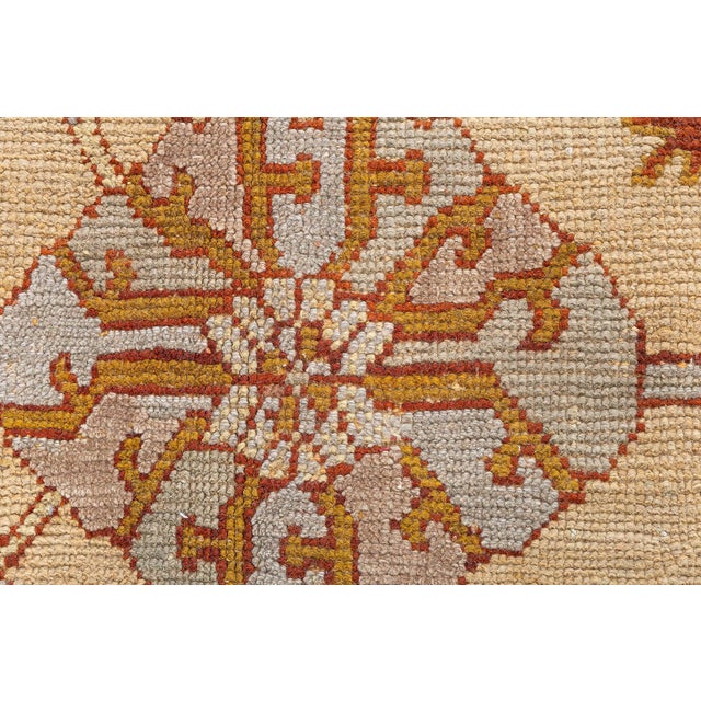 1920s 1920s Turkish Oushak Rug  Timeless Elegance and Artisan Craftsmanship For Sale - Image 5 of 10
