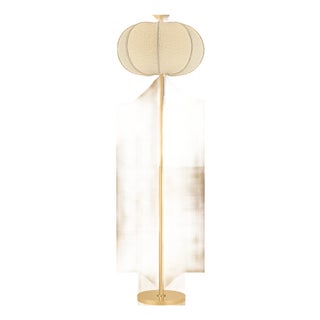 Mitzi Alexandra 20 in. 1 Light Floor Lamp in Aged Brass Finish For Sale