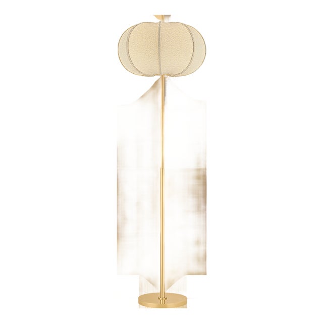 Mitzi Alexandra 20 in. 1 Light Floor Lamp in Aged Brass Finish For Sale