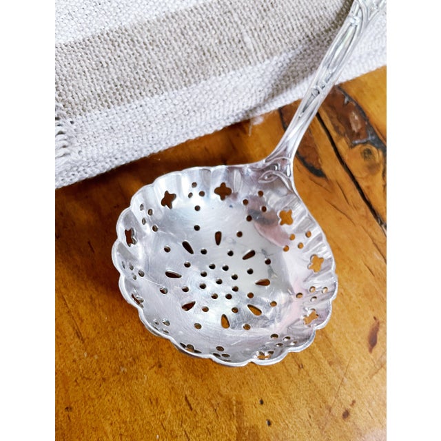 Silver Antique Silver Plated Sugar Sifter From Hotel Margaret in Brooklyn Ny For Sale - Image 8 of 8