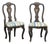 French Country Pair Painted Chairs, 19th C. For Sale