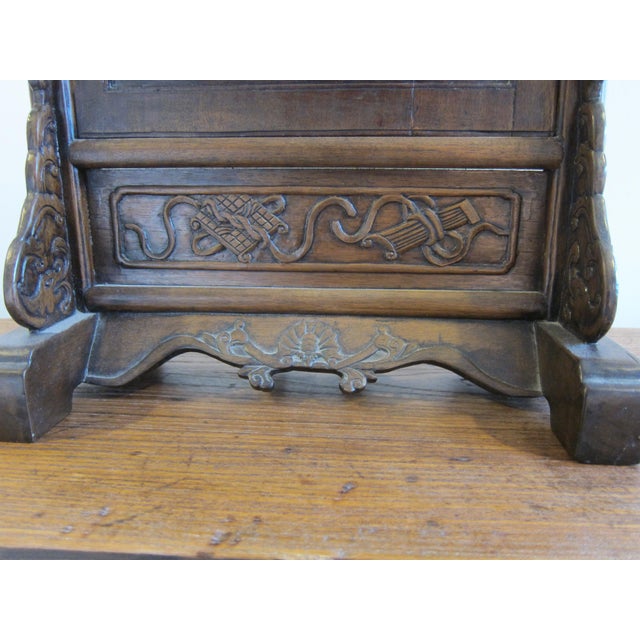 Brown 19th Century Carved Wooden Table Screen Story Board For Sale - Image 8 of 12