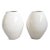 Late 20th Century Asian Modern Vintage White Milk Oblong Ceramic Vase For Sale - Image 5 of 8