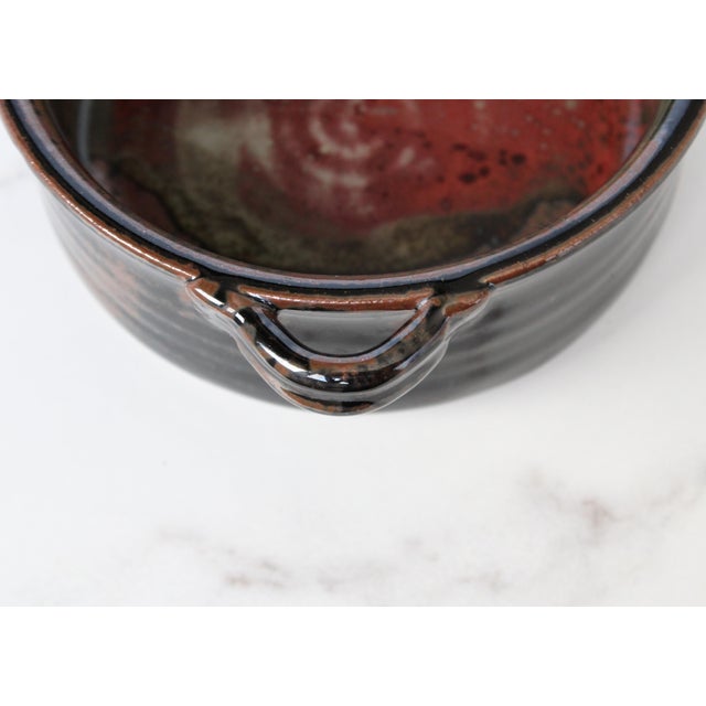Mid 20th Century Signed Mid-Century Studio Pottery Catchall For Sale - Image 5 of 5