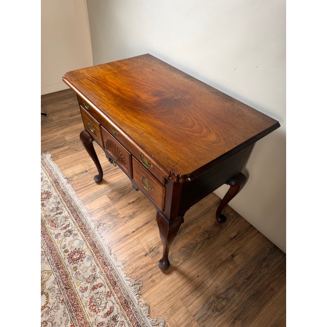 Wood 18th Century American Queen Anne Walnut Shell-Carved Lowboy, C. 1740–1770 For Sale - Image 7 of 10