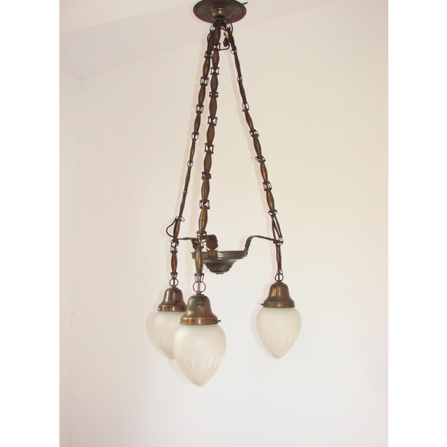 Vintage Art Deco Pendant Light, 1930s For Sale - Image 4 of 11