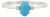 Oval Cut Turquoise & Diamond Solitaire Three Stone Ring in 14k Gold Size 6 For Sale