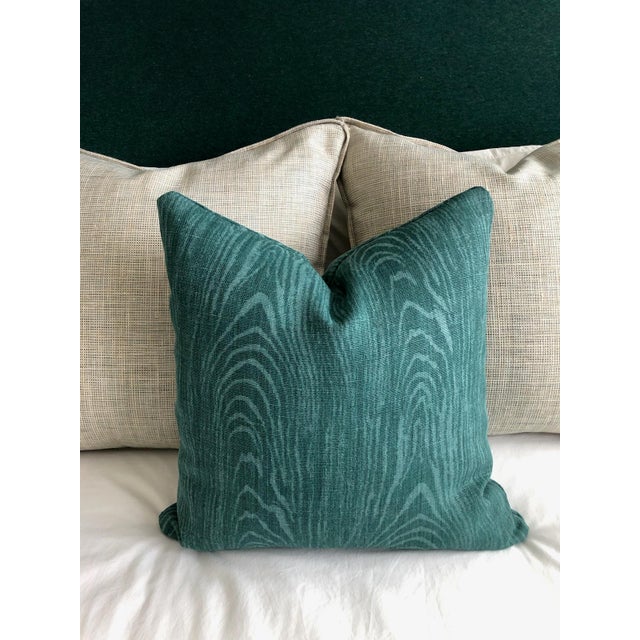 2020s Woodgrain Linen Pillow For Sale - Image 5 of 5
