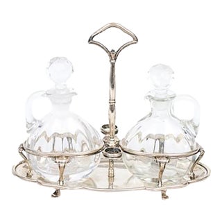 20th Century Italian 800 Silver Cruet Set For Sale