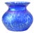 Blue Iridescent Glass Vase from Heron Glass, 1990s For Sale