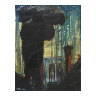 1966 Abstract Mixed Media Collage Painting For Sale