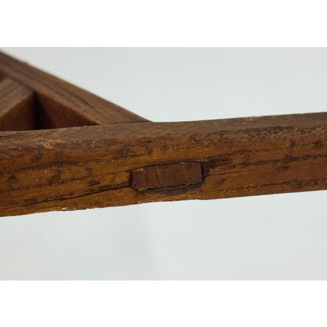 Set of 3 Italian Splay Leg Stools With Pink Upholstered Seats For Sale - Image 9 of 12