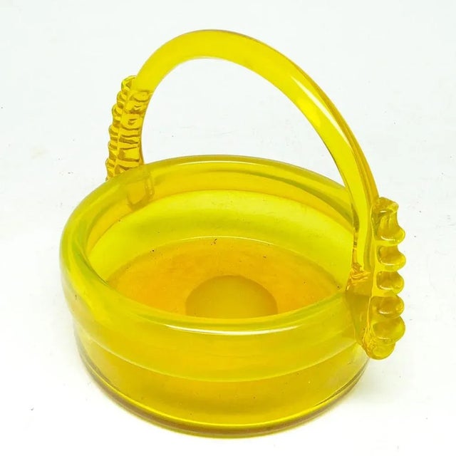 Postmodern Bowl on Stand from Cracow Glassworks, Poland, 1970s For Sale - Image 4 of 8