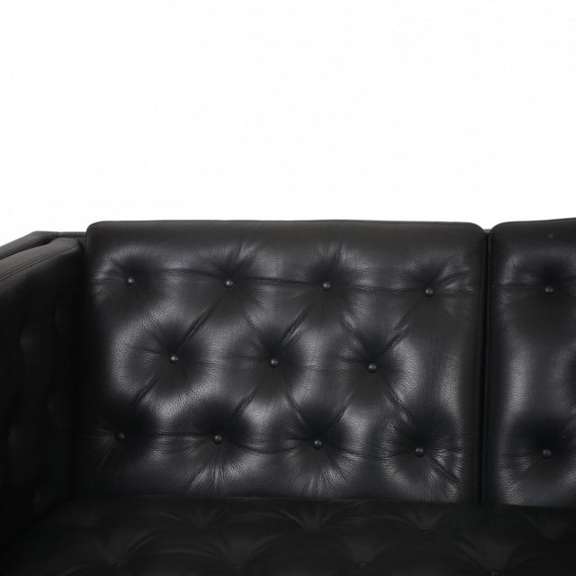 EJ315 Three-Seater Sofa in Black Leather by Erik Jørgensen, 2000s For Sale - Image 4 of 18