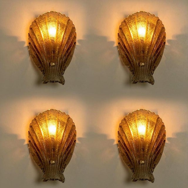 Shell Wall Light in Murano Glass, 1969 For Sale - Image 12 of 15