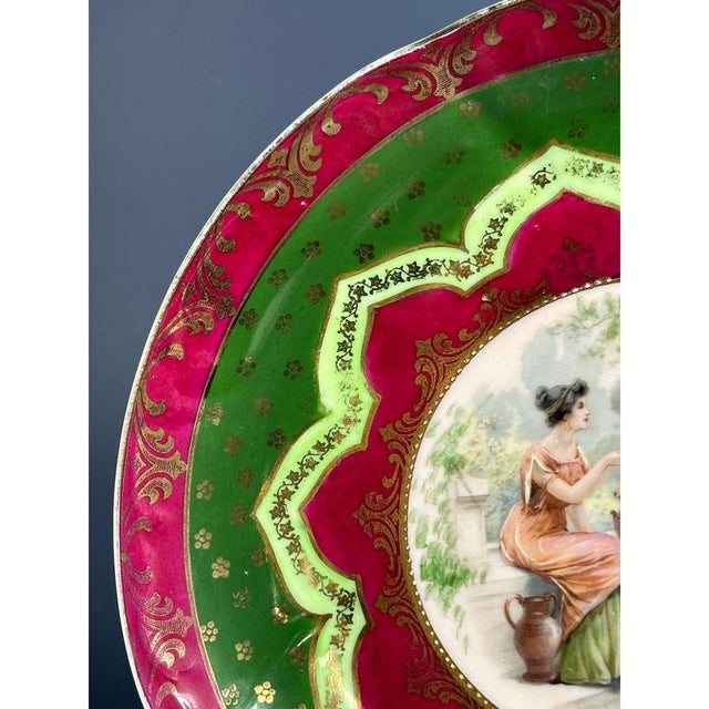 Vintage Plate from Imperial Crown China, Austria For Sale - Image 3 of 9