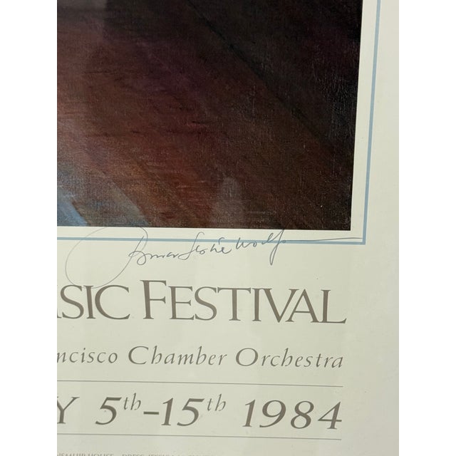 Black Circa 1984 Signed Lake Tahoe Summer Music Festival Print, Framed For Sale - Image 8 of 12