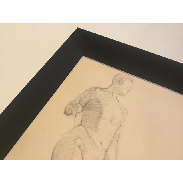Male Figure Study Sketch Artist: Unknown; From Artist Sketchbook Medium: Graphite / Pencil on Paper ; Matted Era/Year:...