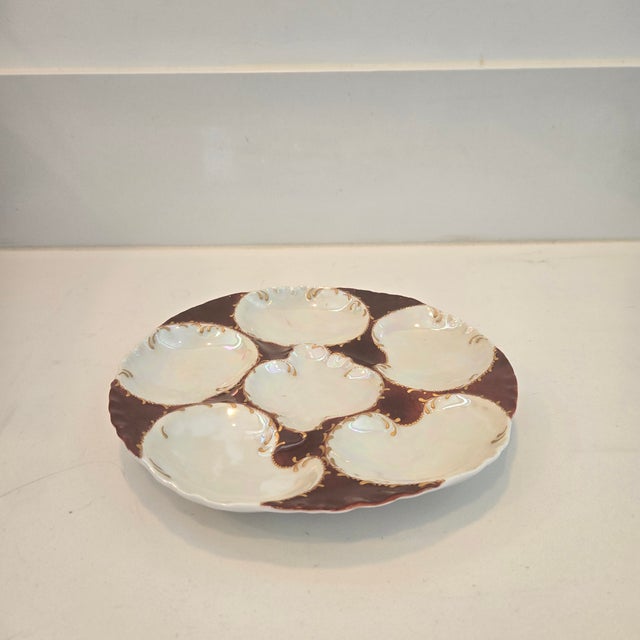 Antique Haviland Limoges Oyster Plate For Sale In San Francisco - Image 6 of 18