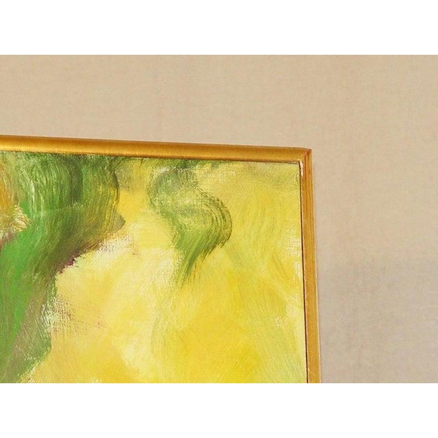 Baby Blue Mid 20th Century Abstract Screen Painting Waterfall by Lenn Kanenson For Sale - Image 8 of 13