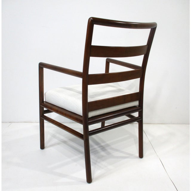 Wood t.h. Robsjohn Gibbings Ladder Back Arm Chairs For Sale - Image 7 of 16