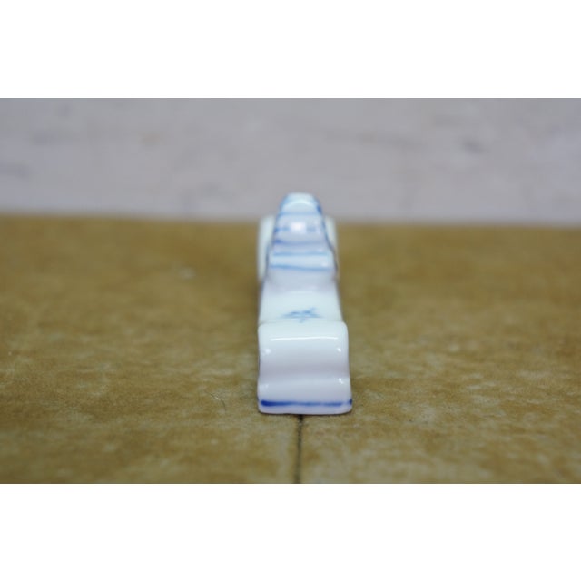 Antique Royal Copenhagen Denmark #134 Blue Fluted Knife Rest 3" For Sale - Image 6 of 12