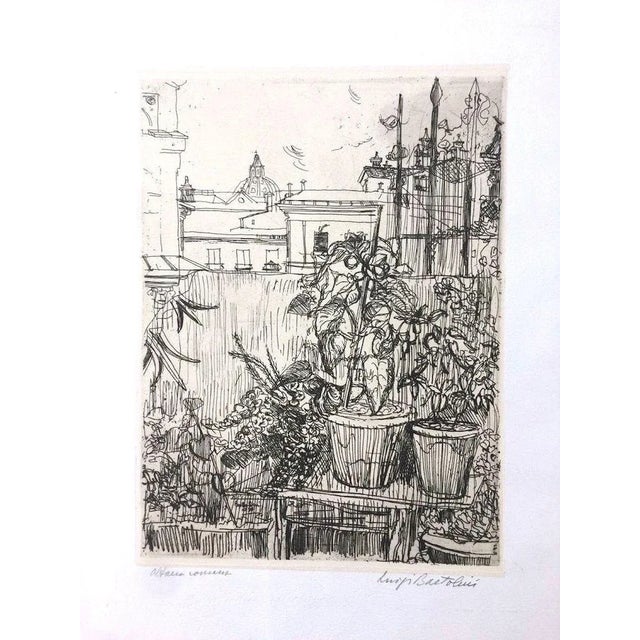 Image dimensions: 33.4 x 24.4 cm. Altana Romana (Roman Roof Terrace) is an original masterpiece realized by the great...