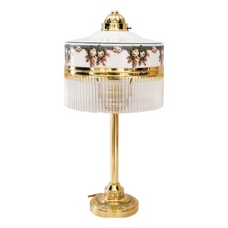 Art Deco Table Lamp with Glass Shade, Vienna, 1920s For Sale