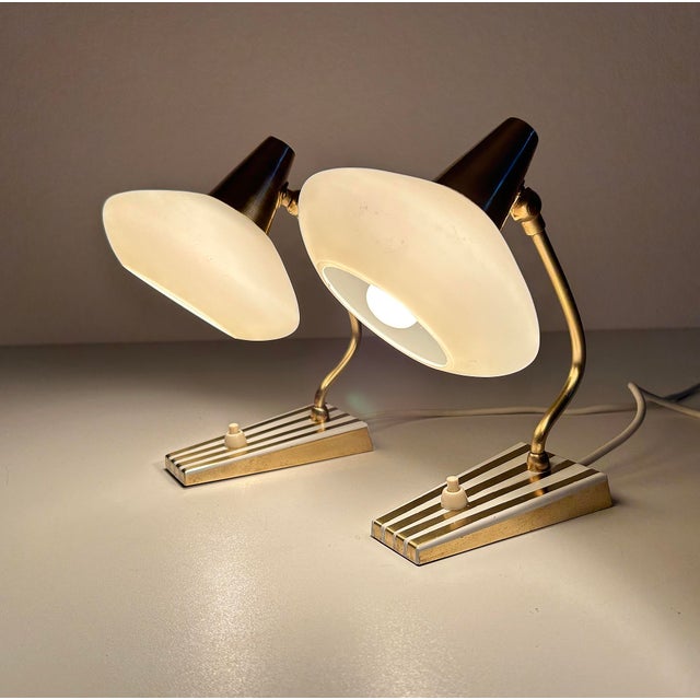 Vintage Bedside Table Lamps, 1950s, Set of 2 For Sale - Image 9 of 18